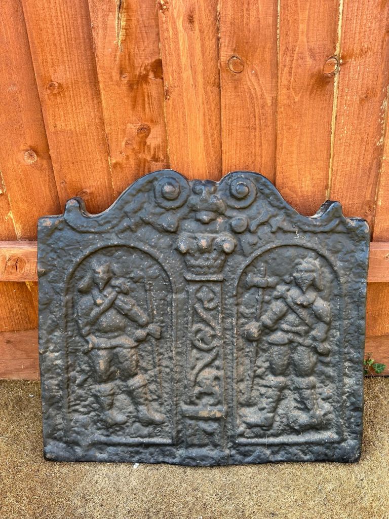 19th century iron fireback 