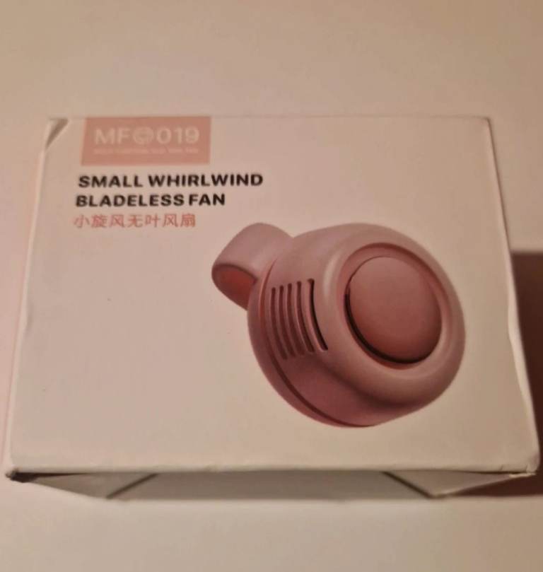 Small Whirlwind Bladeless Fan MF019 – New, Pink