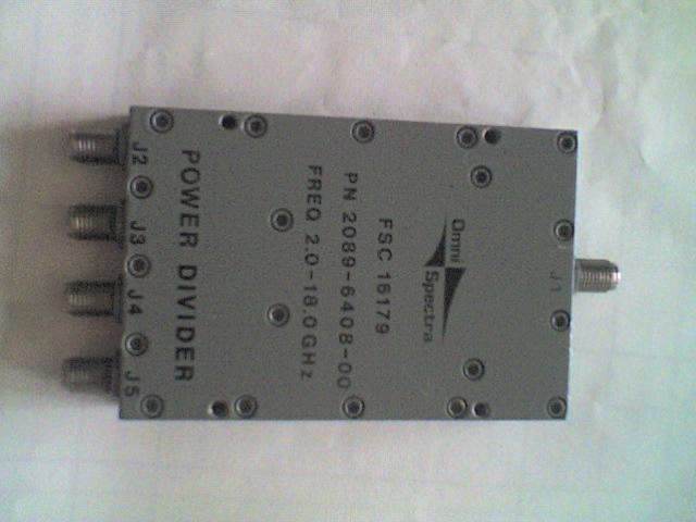 Omni Spectra FSC 16179 , 4 Port RF Power Divider , 2 - 18GHz , 50 Ohm SMA Type-B