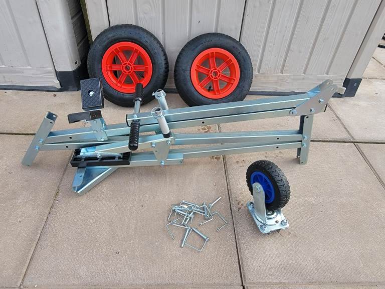 Folding portable boat or kayak trolley