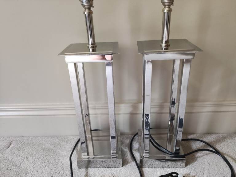 Pair of Bedeck Silver Lamp Bases - NEW, Never Used