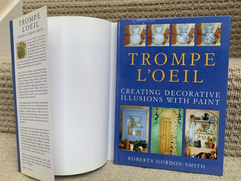 TROMPE L'OEIL HARDCOVER BOOK - Creative decorative illusions with paint - 143 pages - NEW