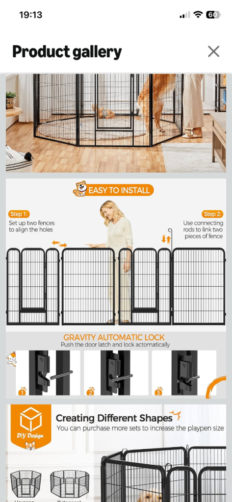 Dog fence panels