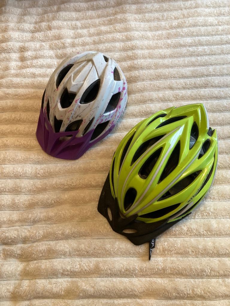 Kids helmets and Tennis Rackets - Blue and Black, Fair Condition