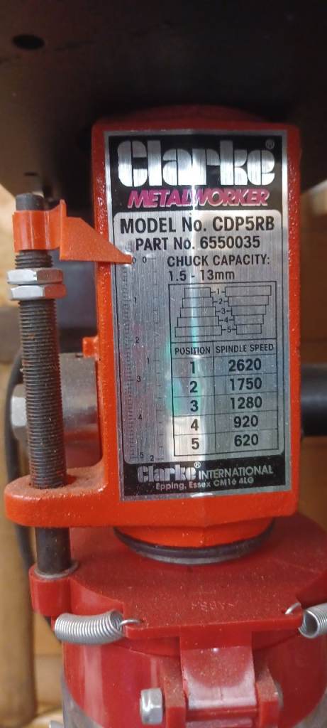 Clarke CDP5RB 5 Speed Bench Mounted Pillar Drill