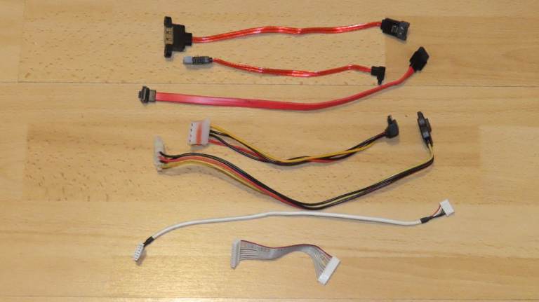 PC Computer Internal Power Data Cables SATA Molex USB Ribbon Fan Connectors Parts Wiring Kit Mixed