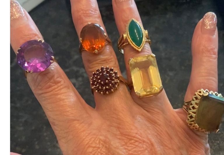 Superb collection of 9ct Gold Dress Rings. See details in listing. 