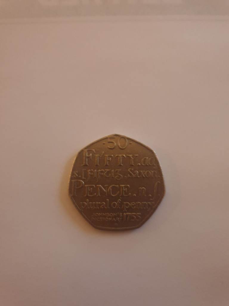 Rare 50p coin 