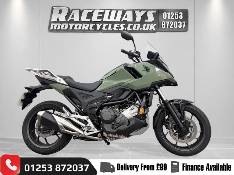 HONDA NC 750X 2025 25 REG 4,116 MILES GREEN USED MOTORCYCLE 745CC