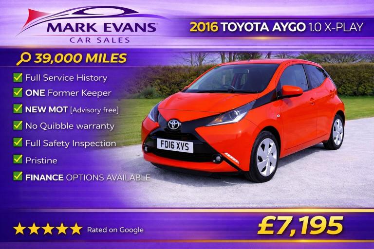 2016 Toyota AYGO 1.0 VVT-i X-Play 5dr HATCHBACK Petrol Manual