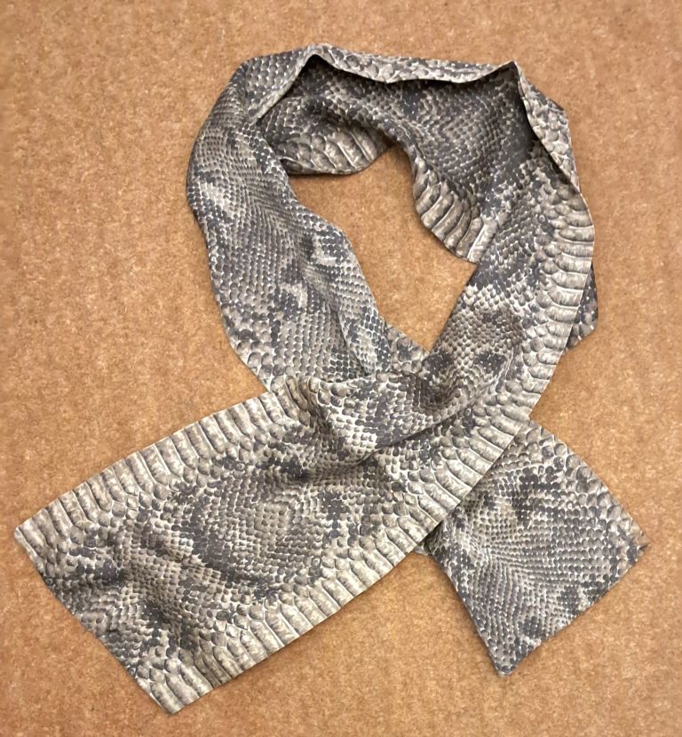 Snake print silk scarf