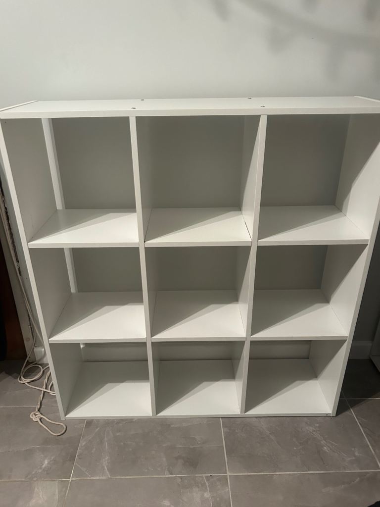 White cube storage unit 