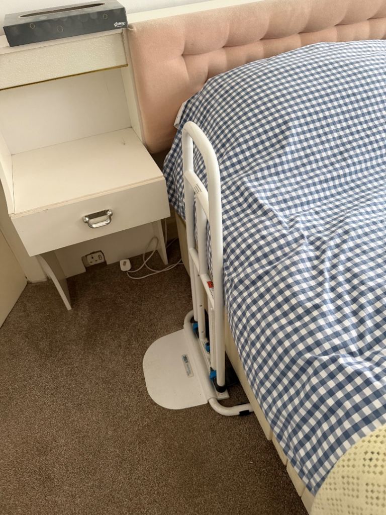 Bed grab rail / bed assist handle.