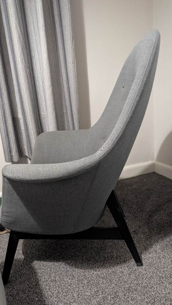 Grey armchair , excellent condition 