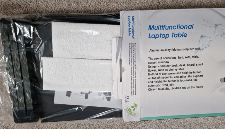 🌟 Multifunctional Aluminium Laptop Table – Work & Relax in Comfort! 🌟