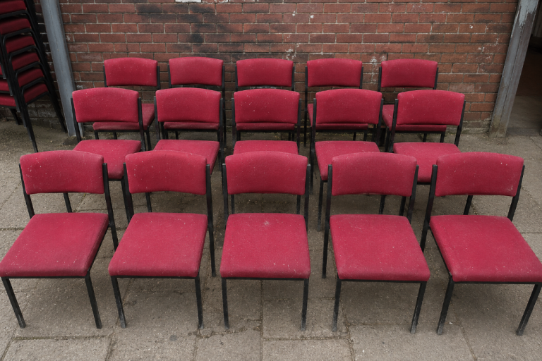 🔥 20 RED COMMERCIAL CHAIRS FOR SALE – PERFECT FOR RESTAURANTS, CAFÉS & EVENTS! 🔥