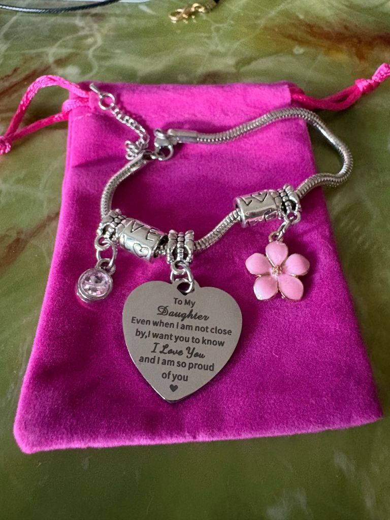 Keepsake crystal & flower charm bracelets