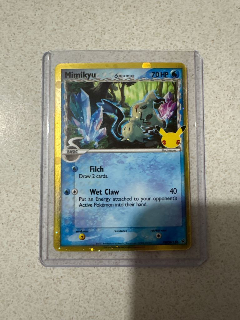 Pokemon Mimikyu 25th Anniversary Card – As Good As New