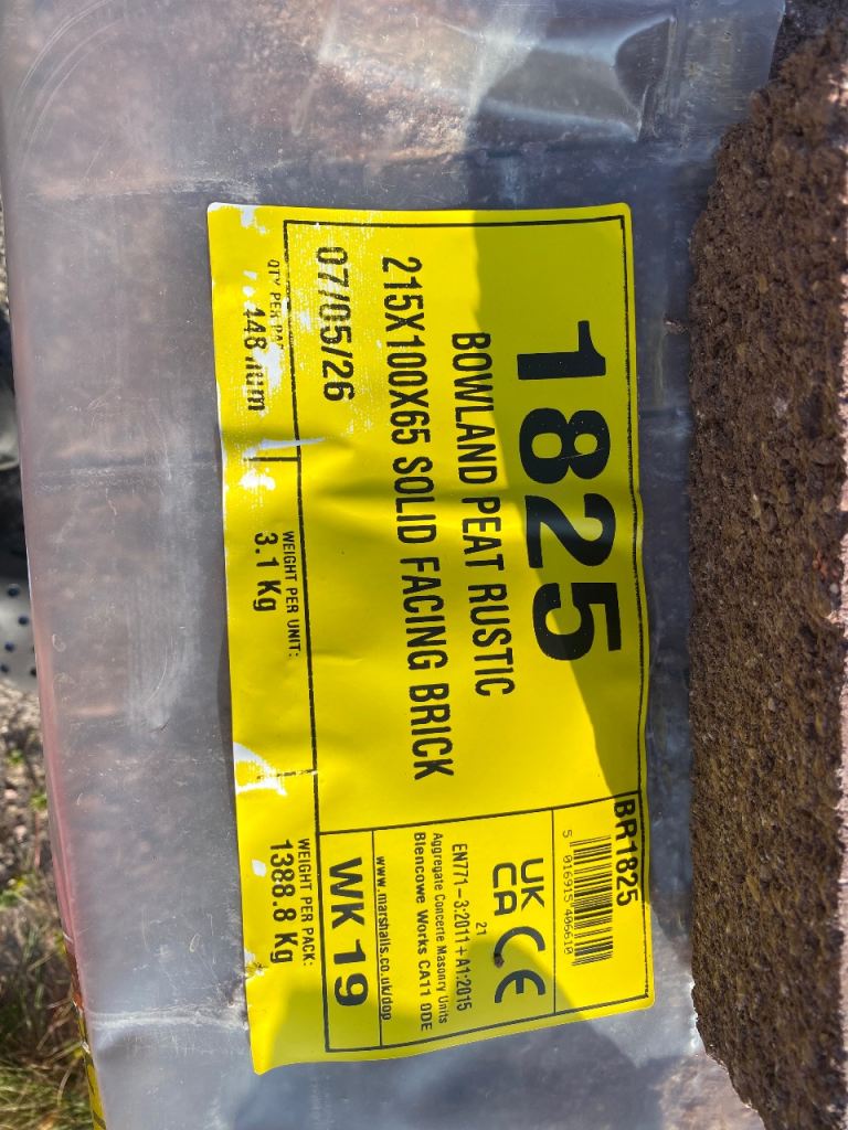 Bowland Peat Rustic Facing Bricks x 300