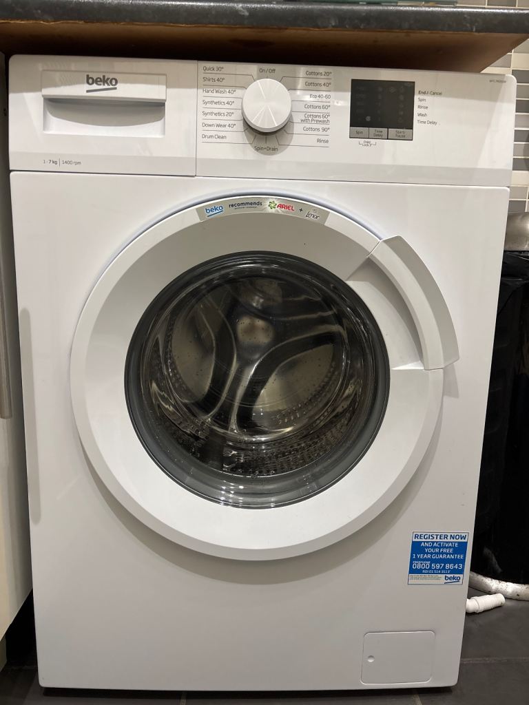 Beko 7kg 1400RPM Washing Machine - Practically Brand New!