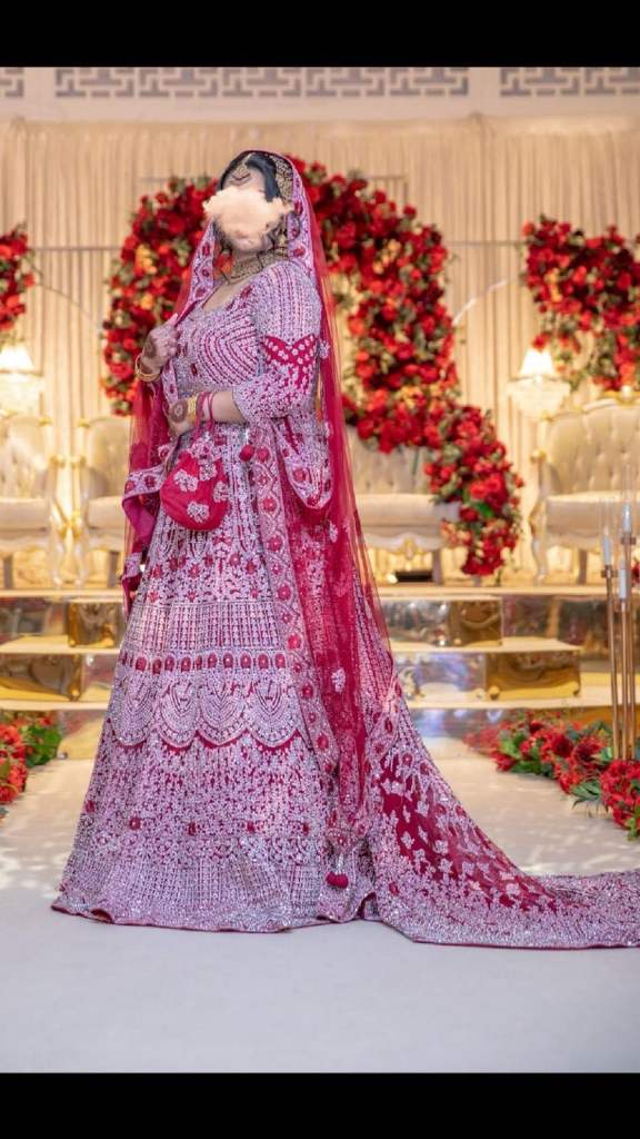 Beautiful Red and Silver Bridal Dress