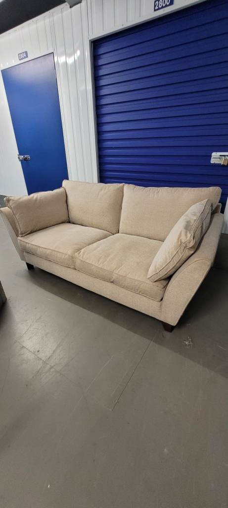 Marks & Spencer Beige 2-Seater Sofa – Good Condition