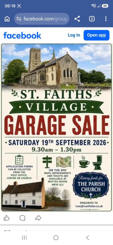 St. Faiths Village Garage Sale Tickets - September 2026