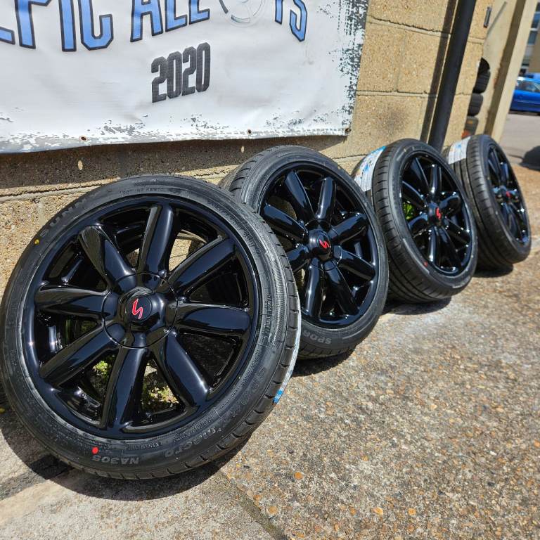OEM Mini Cooper 17" R52, R53, R56, R57 Alloy Wheels REFURBISHED New Tyres 4x100pcd 205/45/17