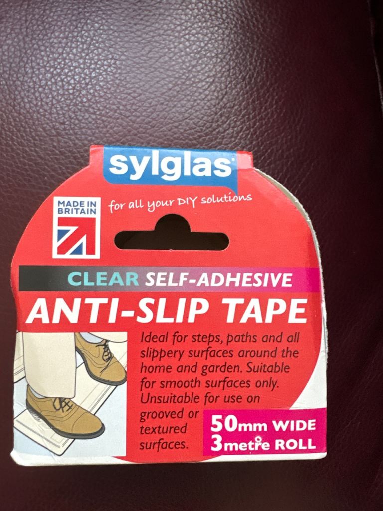 Sylglas Clear Self-Adhesive Anti-Slip Tape 50mm x 3m