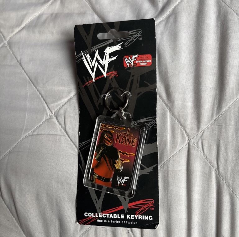 Vintage 1999 WWF Double Sided Kane Photo Keyring Lot Of 100 New On Card