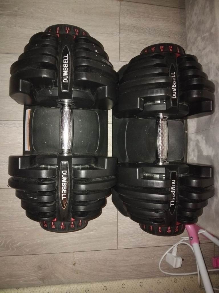 40kg dumbbell set with a free incline decline bench 