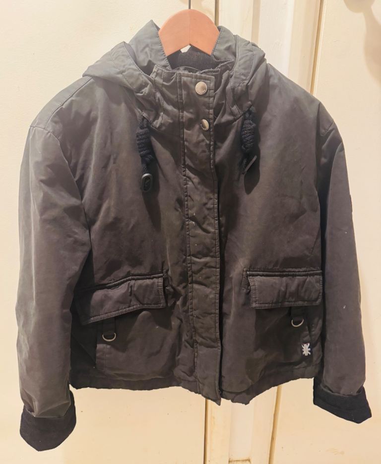 image for Ladies Black Superdry Coat Jacket Size Small 8-10