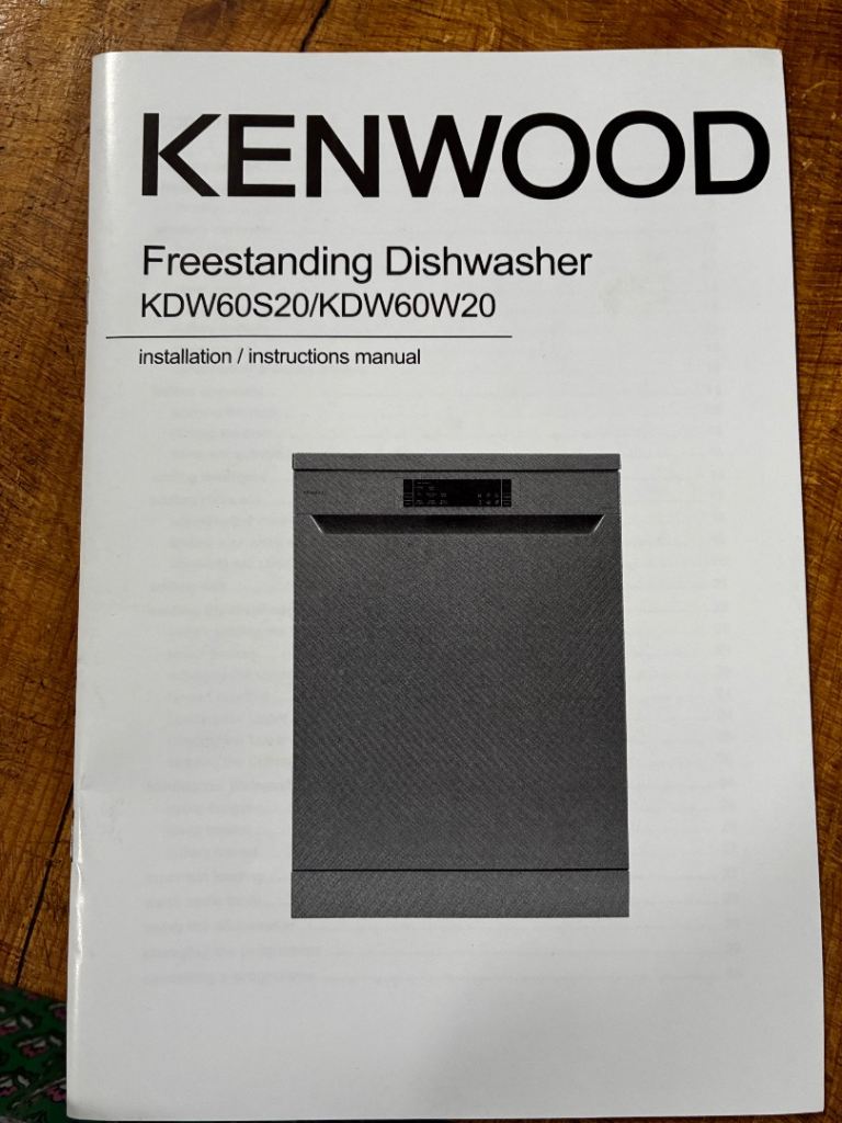 Kenwood Freestanding Dishwasher KDW60S20/KDW60W20 – Good Condition