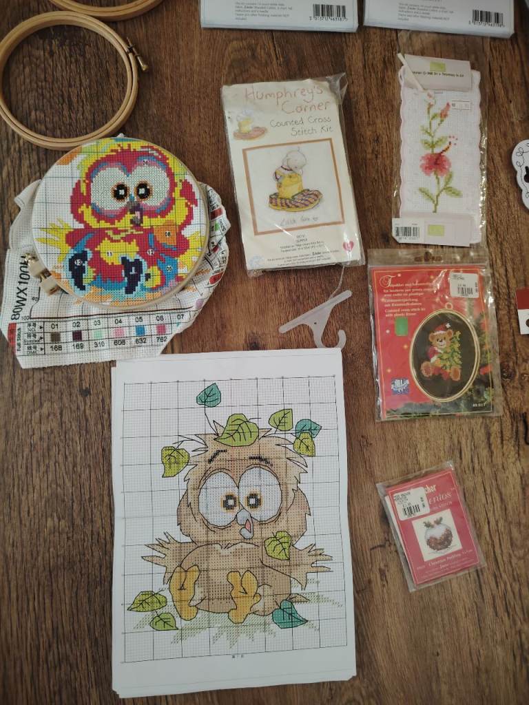 Crafting Bundle Cross Stitch Kits Embroidery Hoops Threads