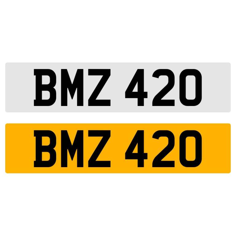 BMZ 420 NUMBER PLATE REGISTRATION NUMBERPLATE REGISTRATION BMW 420 420D CHERISHED DATELESS NORTHERN