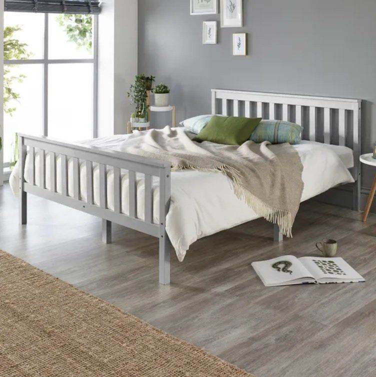 ASPIRE ATLANTIC WOOD SINGLE BED FRAME IN GREY MS.898