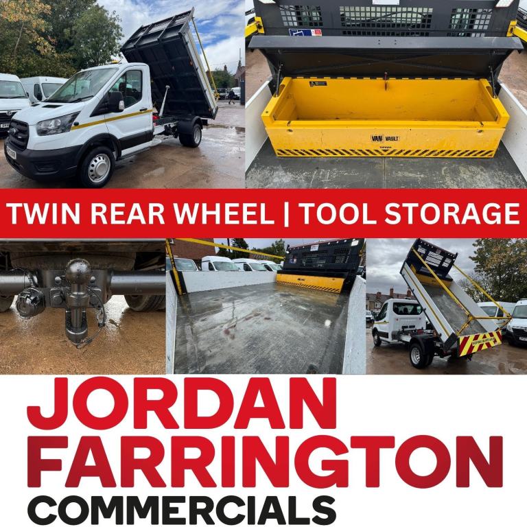 2023 FORD TRANSIT 350 EURO 6 ALLOY BODY RWD DRW SINGLE CAB TIPPER TOOL STORAGE 