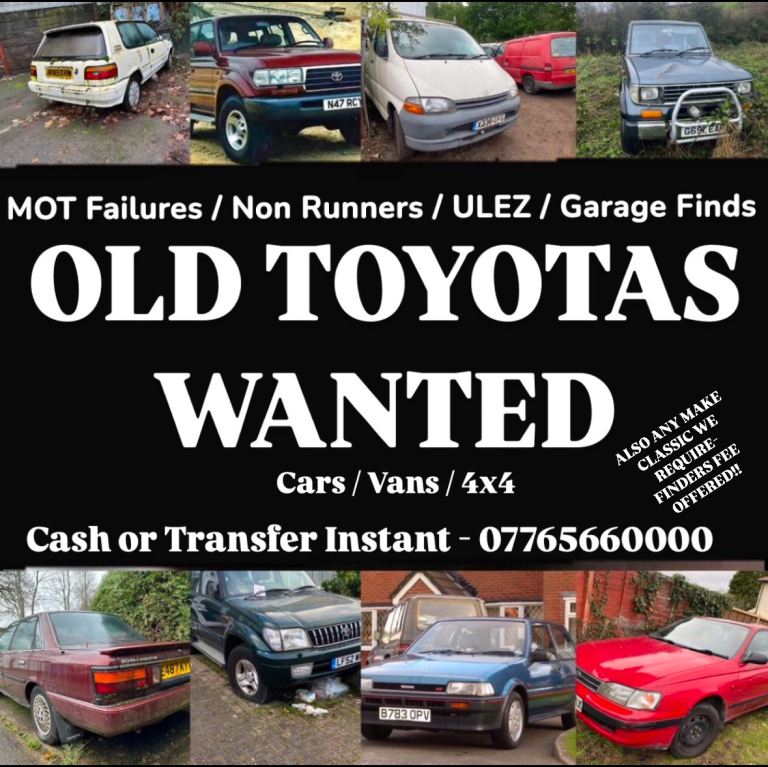 TOYOTA’S REQUIRED : HILUX, HIACE, LANDCRUISER, COROLLA , RAV4, ETC