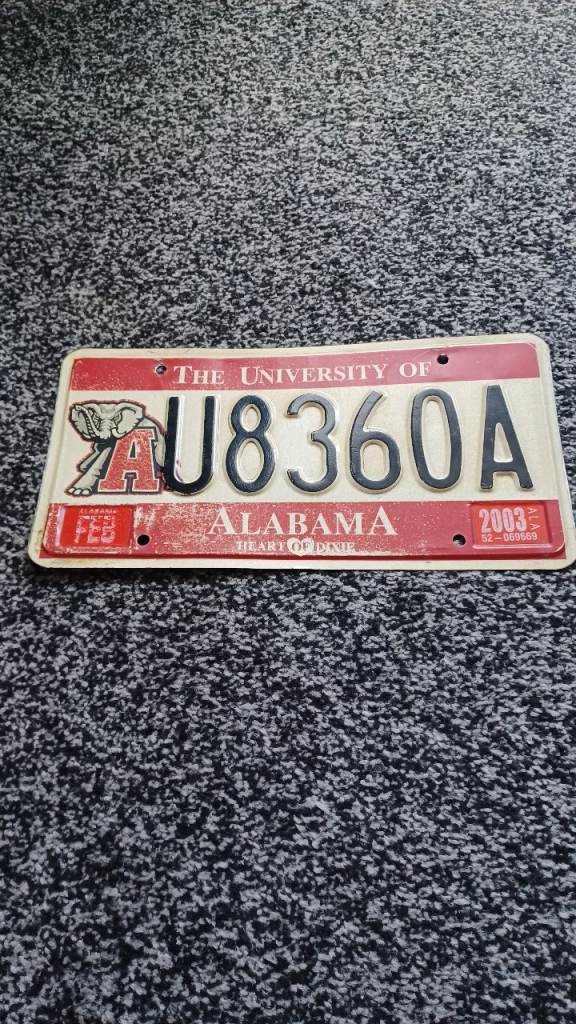 Metal plate The university of Alabama £5