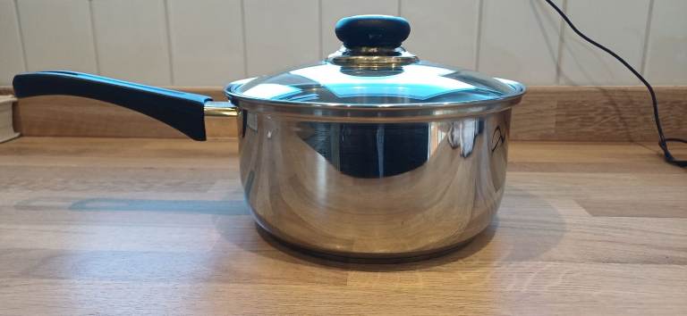 Morphy Richards stainless steel saucepan with lid