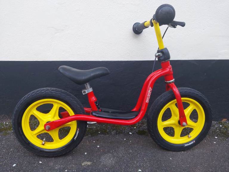 PUKY Europe's favourite kids balance bike, 12" Wheels, Red/Yellow, German made