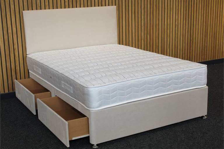 ❤️DIVAN Small Double Bed Luxury Base 🚛4FT with Mattress & Storage Drawers 💥15% OFF😘COD🚚