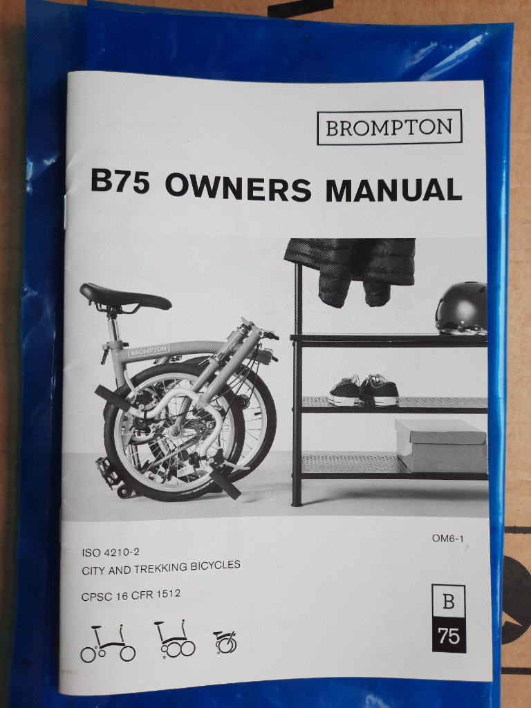 Brompton B75 owners manual