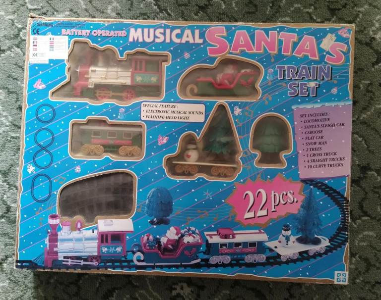 musical santas train set