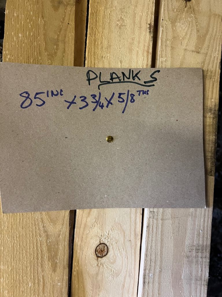 used planks of wood