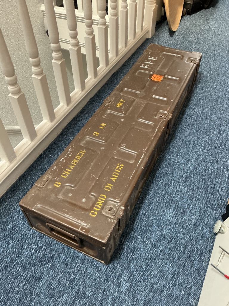 Vintage Metal Storage Box / Ammo Crate - Military Style