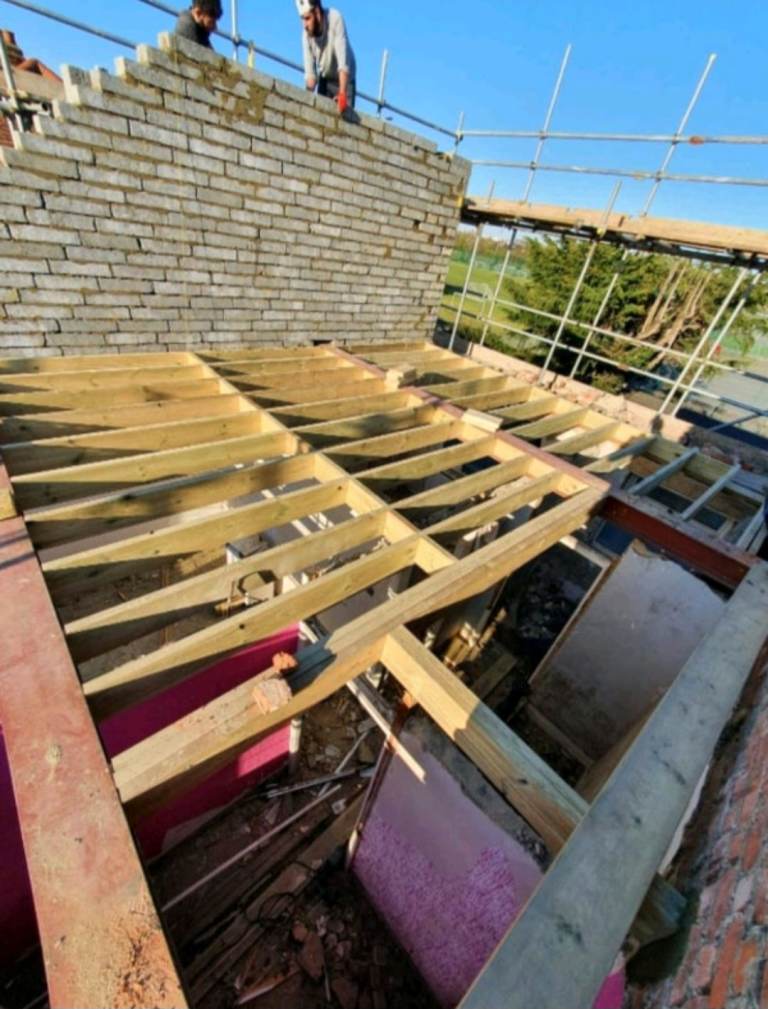 All building construction roof £25000 extension £35000 bathroom £3500 renovation kitchen £6000