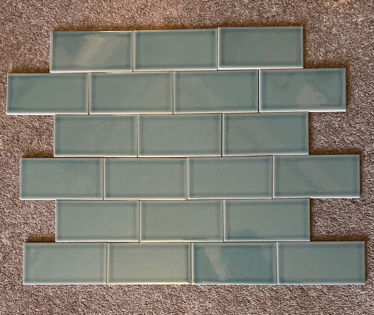 image for Fired Earth Metro Retro Green Park crackle glaze tiles - 116