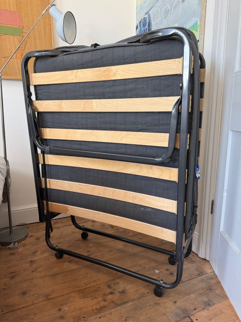 Folding Guest Bed with Mattress and Cover – Great Condition