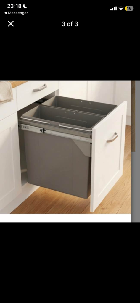Integrated bin unit with shelf 
